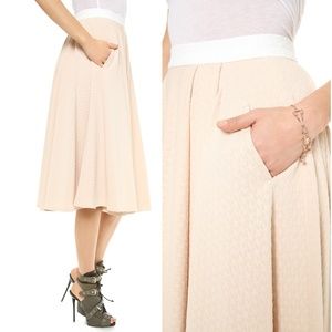 TORN RONNY KOBO Peach May Textured Swing Skirt
